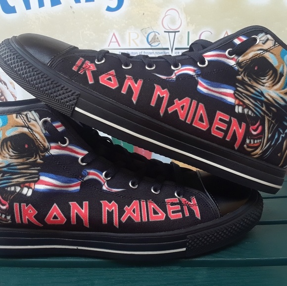 iron maiden converse shoes